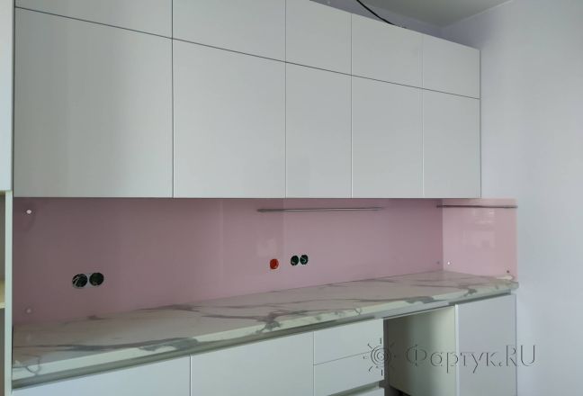 Фартук для кухни фото: однотонный цвет, заказ #ИНУТ-9341, Белая кухня.