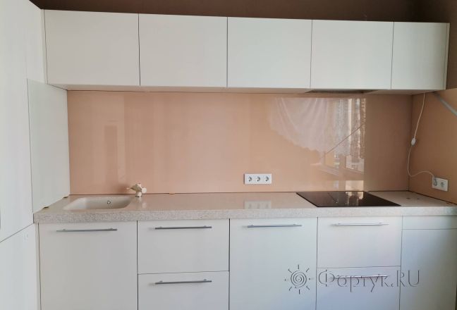 Фартук для кухни фото: однотонный цвет, заказ #ИНУТ-10102, Белая кухня.