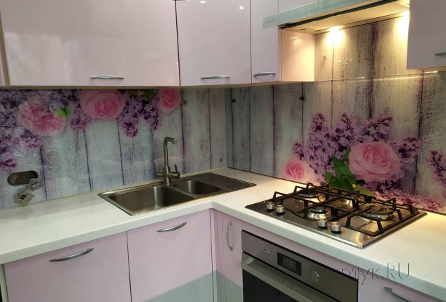 Фартук фото: розы и сирень, заказ #ИНУТ-4717, Фиолетовая кухня. Изображение 278180