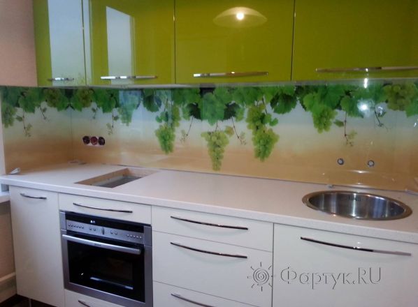 Скинали для кухни фото: виноградная лоза., заказ #SK-0830-1, Зеленая кухня.