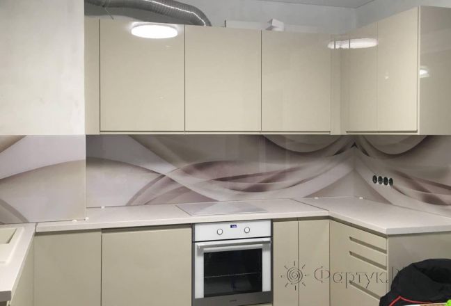 Фартук с фотопечатью фото: абстрактная волна, заказ #КРУТ-1159, Коричневая кухня. Изображение 200776