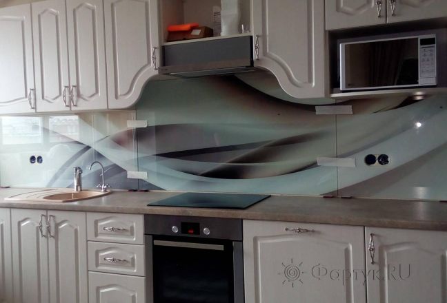 Фартук с фотопечатью фото: абстрактная волна, заказ #ИНУТ-3092, Коричневая кухня. Изображение 200776