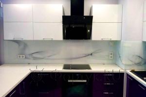 Скинали фото: абстрактная волна , заказ #S-636, Черная кухня.