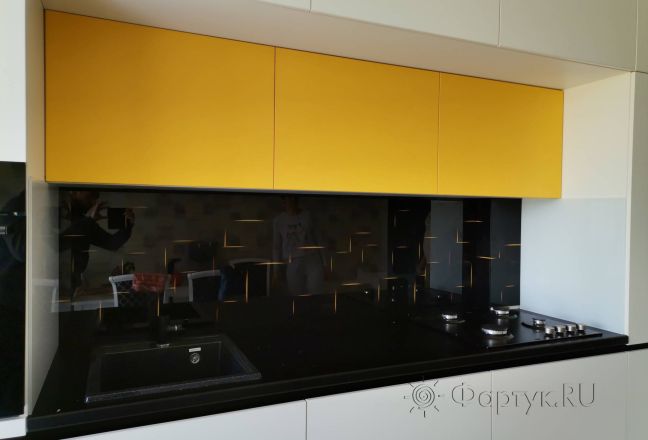Скинали для кухни фото: абстракция, заказ #ИНУТ-12522, Желтая кухня.