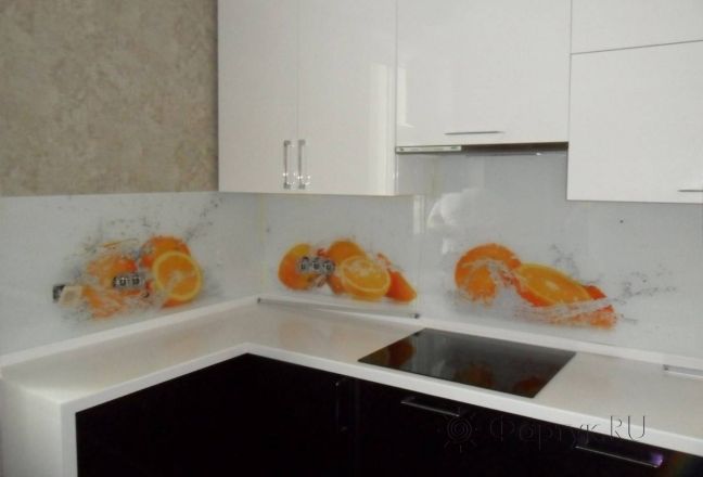 Скинали фото: апельсины в брызгах воды, заказ #SN-277, Черная кухня. Изображение 112346