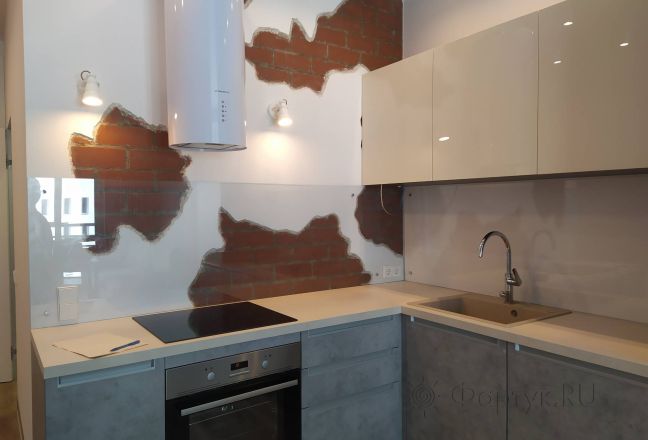 Стеновая панель фото: без печати, заказ #ИНУТ-12983, Серая кухня.