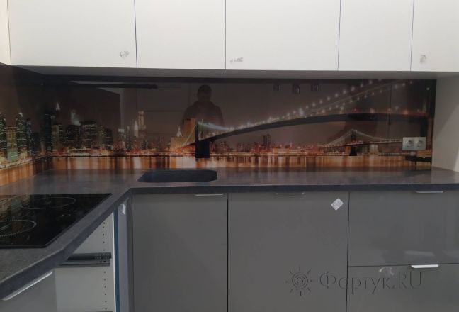 Стеновая панель фото: бруклин, заказ #ИНУТ-14015, Серая кухня.