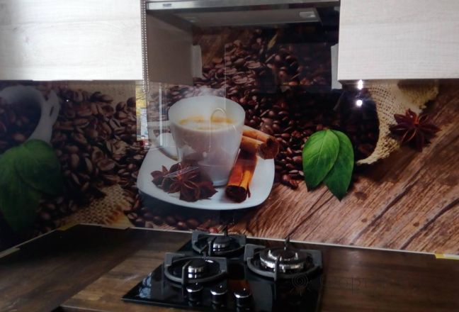 Фартук с фотопечатью фото: чашка кофе, заказ #ИНУТ-3131, Коричневая кухня. Изображение 205220