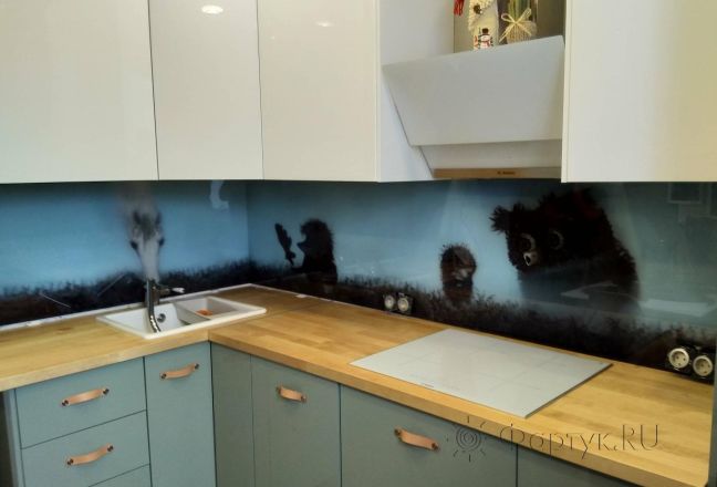 Стеновая панель фото: ежик в тумане, заказ #ИНУТ-2735, Серая кухня. Изображение 197130