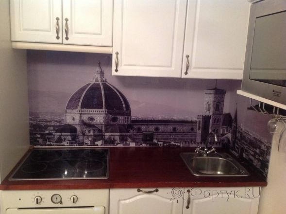 Фартук для кухни фото: флоренция, италия, заказ #УТ-312, Белая кухня.