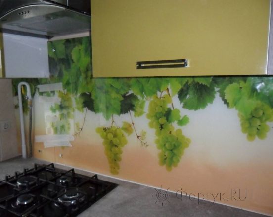 Скинали для кухни фото: грозди винограда, заказ #S-1405, Зеленая кухня.