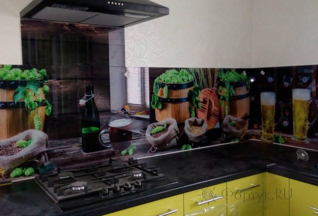 Скинали для кухни фото: хмель и пиво, заказ #ИНУТ-3024, Зеленая кухня. Изображение 112098