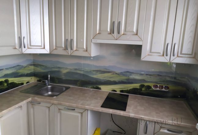 Стеновая панель фото: холмистые поля, заказ #ИНУТ-13434, Серая кухня. Изображение 203584