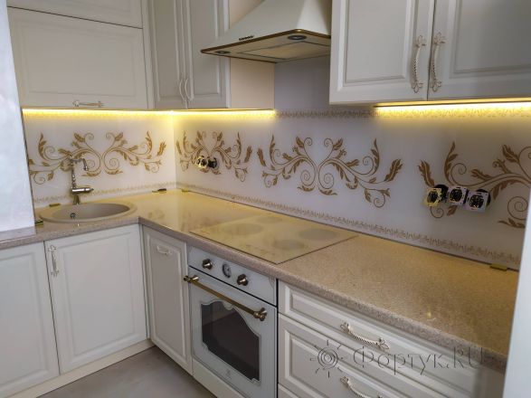 Скинали для кухни фото: классический узор, заказ #ИНУТ-4350, Желтая кухня.