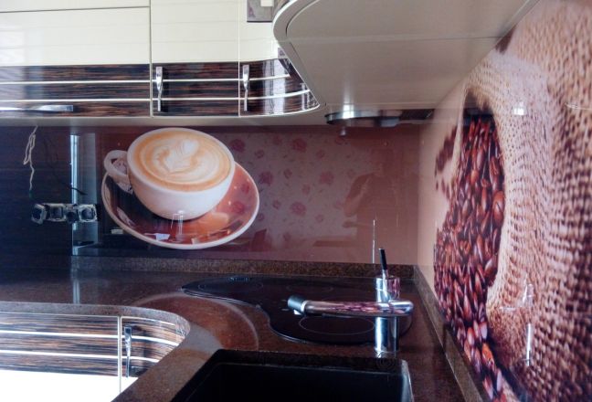 Фартук с фотопечатью фото: кофе, кофейные зерна, заказ #УТ-898, Коричневая кухня. Изображение 83588