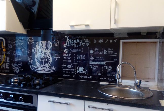 Фартук для кухни фото: коллаж &quot;время для кофе&quot;, заказ #ИНУТ-756, Белая кухня. Изображение 181916