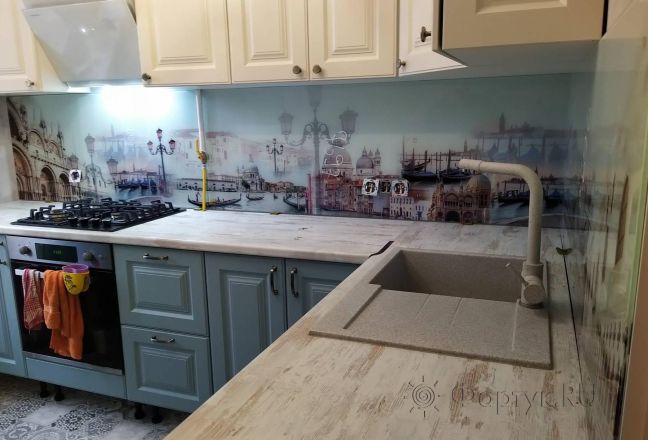 Стеновая панель фото: коллаж венеции, заказ #ИНУТ-7697, Серая кухня. Изображение 208536