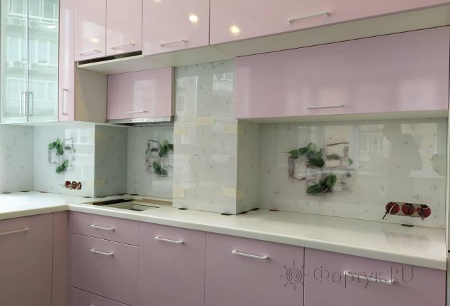 Фартук фото: кубики льда и мята, заказ #ИНУТ-5617, Фиолетовая кухня. Изображение 278138