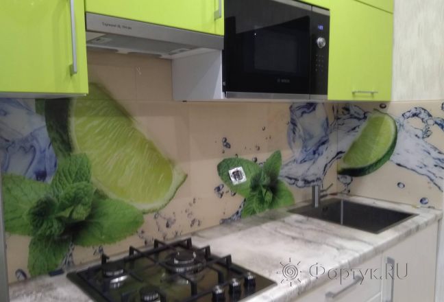 Скинали для кухни фото: лайм и мята, заказ #ИНУТ-4301, Зеленая кухня. Изображение 266004
