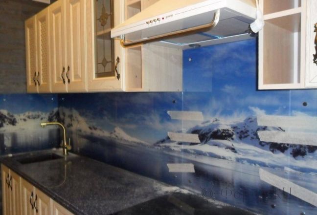 Фартук с фотопечатью фото: ледяные горы., заказ #SN-174, Коричневая кухня. Изображение 111464
