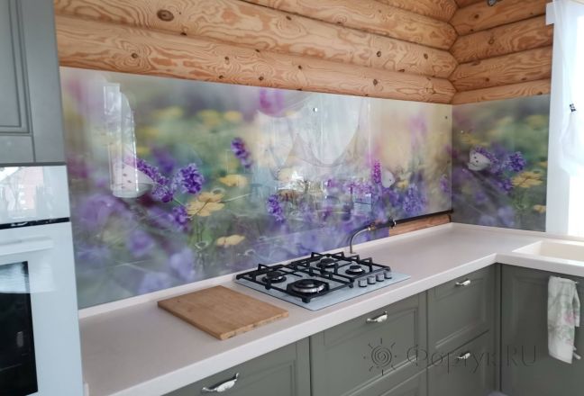 Стеновая панель фото: луговые цветы, заказ #ИНУТ-14778, Серая кухня. Изображение 321876