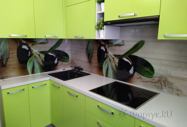 Скинали для кухни фото: маслины, заказ #ИНУТ-5717, Зеленая кухня. Изображение 111836