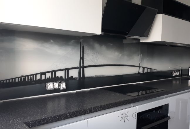 Фартук для кухни фото: мост, заказ #ИНУТ-828, Белая кухня.