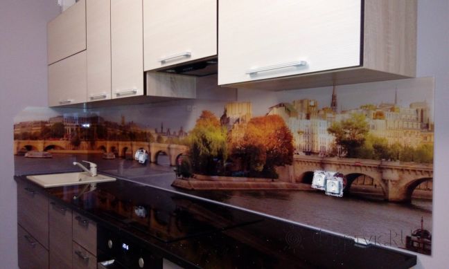 Стеновая панель фото: мост в серых тонах, заказ #УТ-1055, Серая кухня.