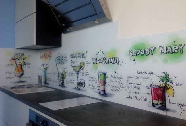 Стеновая панель фото: напитки, заказ #ИНУТ-1389, Серая кухня. Изображение 185554