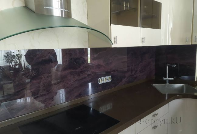 Стеновая панель фото: натуральный мрамор, заказ #ИНУТ-12469, Серая кухня. Изображение 348532
