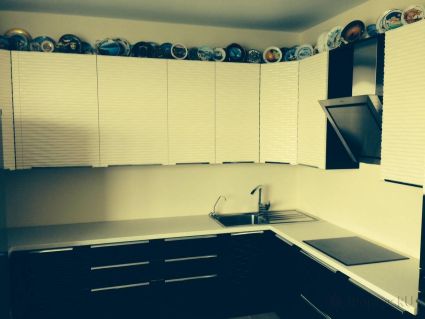 Фартук для кухни фото: однотонное, белого цвета., заказ #S-378, Белая кухня.