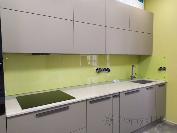 Стеновая панель фото: однотонный цвет, заказ #ИНУТ-8254, Серая кухня.