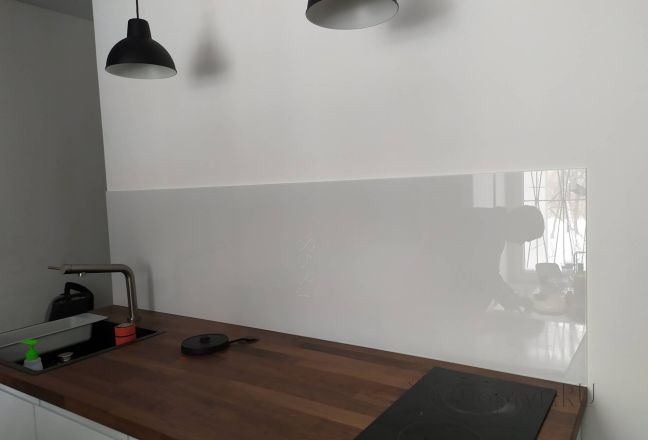 Стеновая панель фото: однотонный цвет, заказ #ИНУТ-8534, Серая кухня.