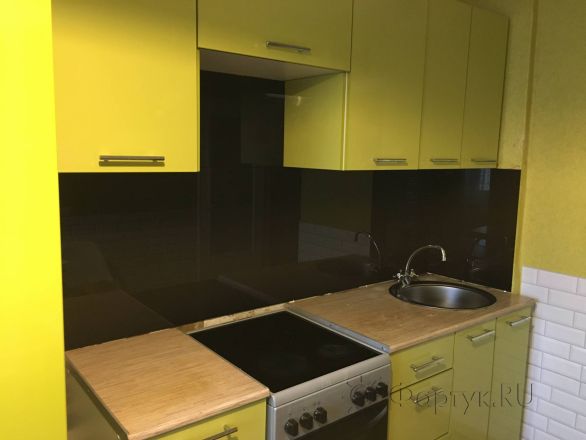 Скинали для кухни фото: однотонный цвет, заказ #КРУТ-2617, Желтая кухня.