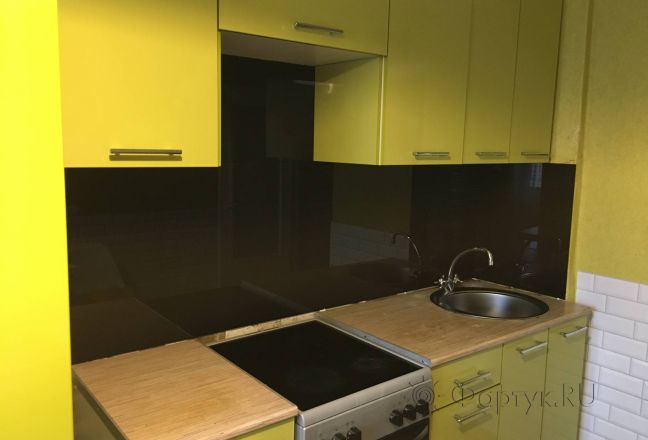 Скинали для кухни фото: однотонный цвет, заказ #КРУТ-2617, Желтая кухня.