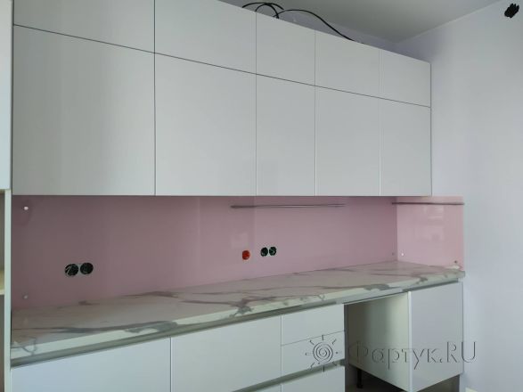 Фартук для кухни фото: однотонный цвет, заказ #ИНУТ-9341, Белая кухня.