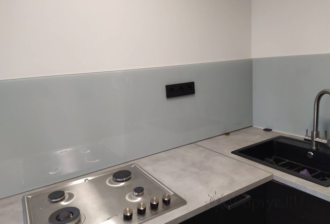 Скинали фото: однотонный цвет, заказ #ИНУТ-9496, Черная кухня.