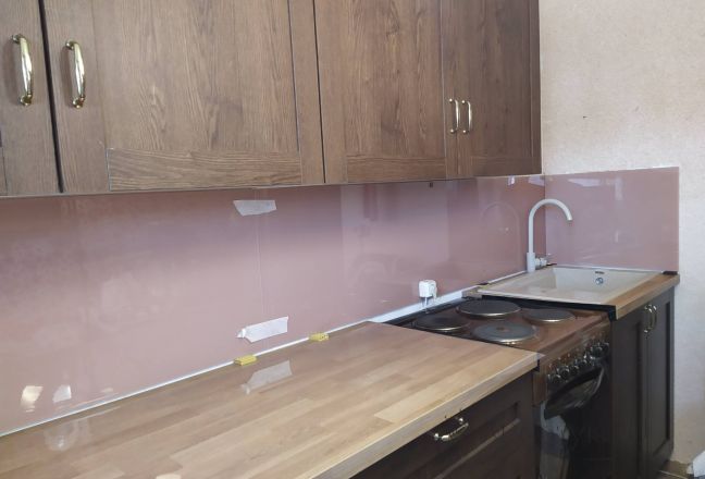 Фартук с фотопечатью фото: однотонный цвет, заказ #ИНУТ-10482, Коричневая кухня.