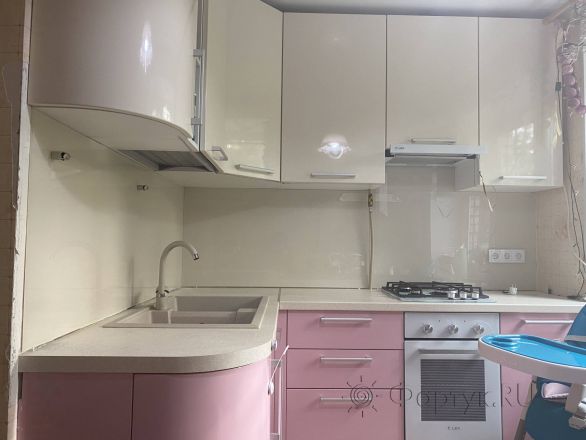Фартук фото: однотонный цвет, заказ #КРУТ-2865, Фиолетовая кухня.