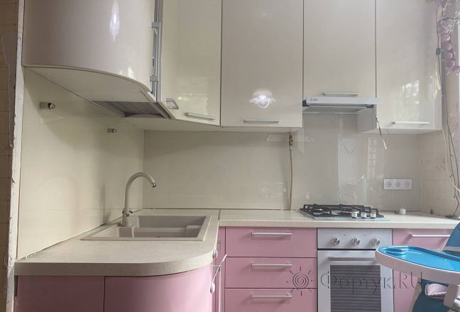 Фартук фото: однотонный цвет, заказ #КРУТ-2865, Фиолетовая кухня.