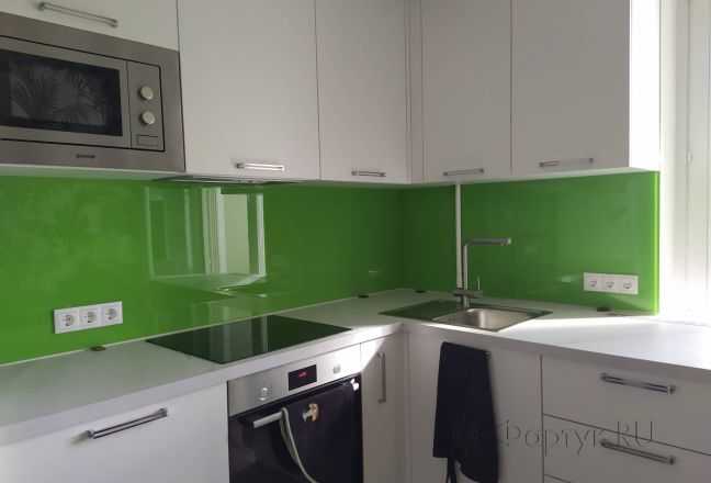 Фартук для кухни фото: однотонный цвет, заказ #ИНУТ-10775, Белая кухня.