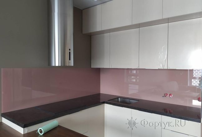 Фартук для кухни фото: однотонный цвет, заказ #ИНУТ-13034, Белая кухня.
