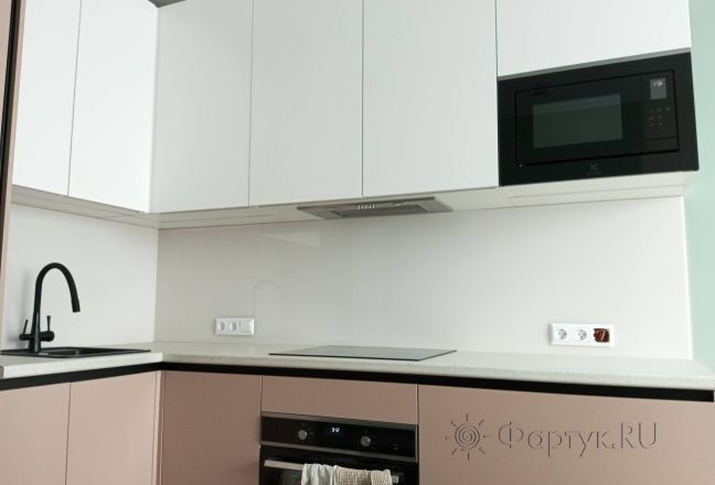 Фартук с фотопечатью фото: однотонный цвет, заказ #КРУТ-3820, Коричневая кухня.