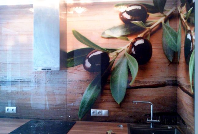 Фартук с фотопечатью фото: оливковая ветвь., заказ #НК-1224, Коричневая кухня.