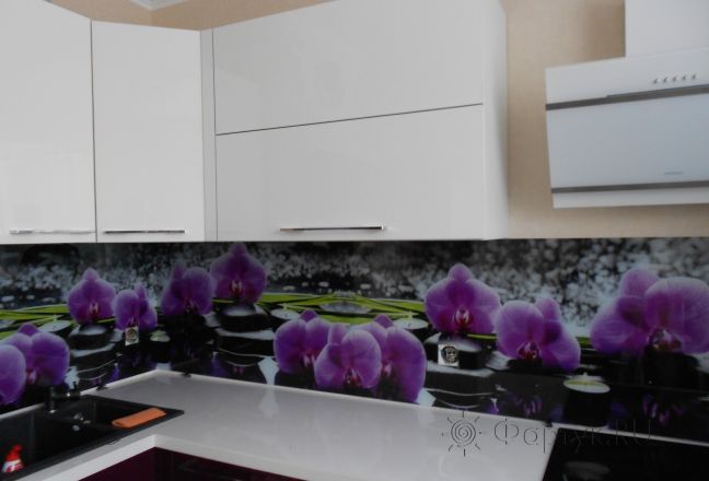Фартук фото: орхидеи, заказ #УТ-1944, Фиолетовая кухня. Изображение 187014