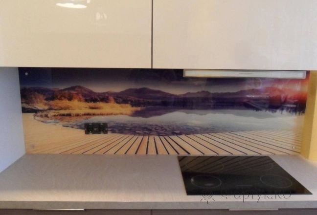 Фартук с фотопечатью фото: осенний пейзаж., заказ #S-825, Коричневая кухня.
