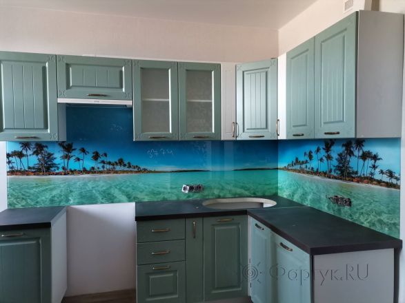 Скинали для кухни фото: остров мечты, заказ #ИНУТ-8774, Зеленая кухня.