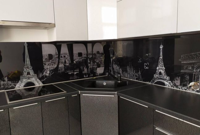 Скинали фото: париж - коллаж, заказ #ИНУТ-8393, Черная кухня. Изображение 244934
