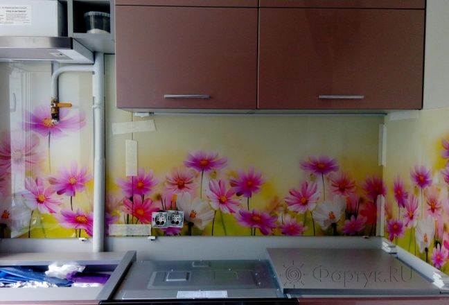 Фартук с фотопечатью фото: полевые цветы, заказ #ГМУТ-103, Коричневая кухня. Изображение 111908