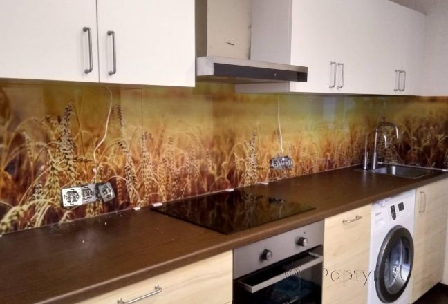 Скинали для кухни фото: пшеничное поле, заказ #ИНУТ-2387, Желтая кухня. Изображение 214674